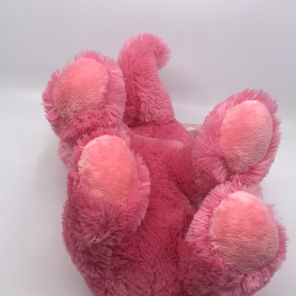 Russ Berrie Plush Pink Fluffy Elephant With Big Ears W/ Heart Fannie Stuffed Toy - Picture 8 of 10